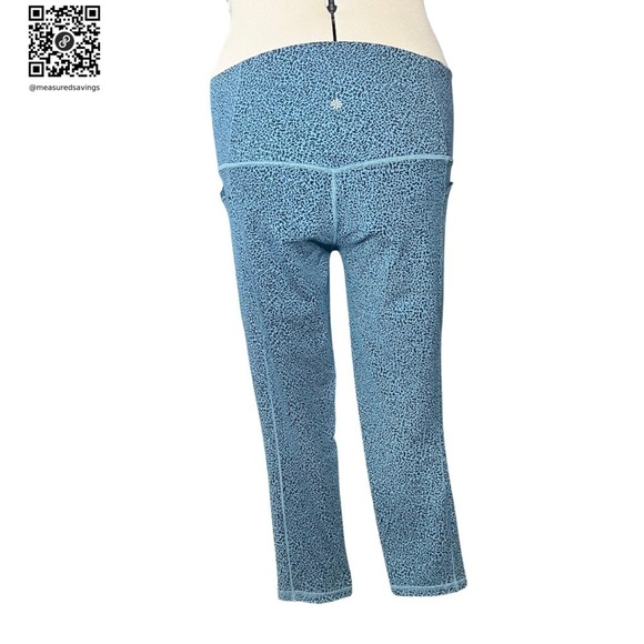 Athleta [Size 2X] Teal Cheetah Salutation Stash II Leggings - New without Tags - Picture 4 of 9